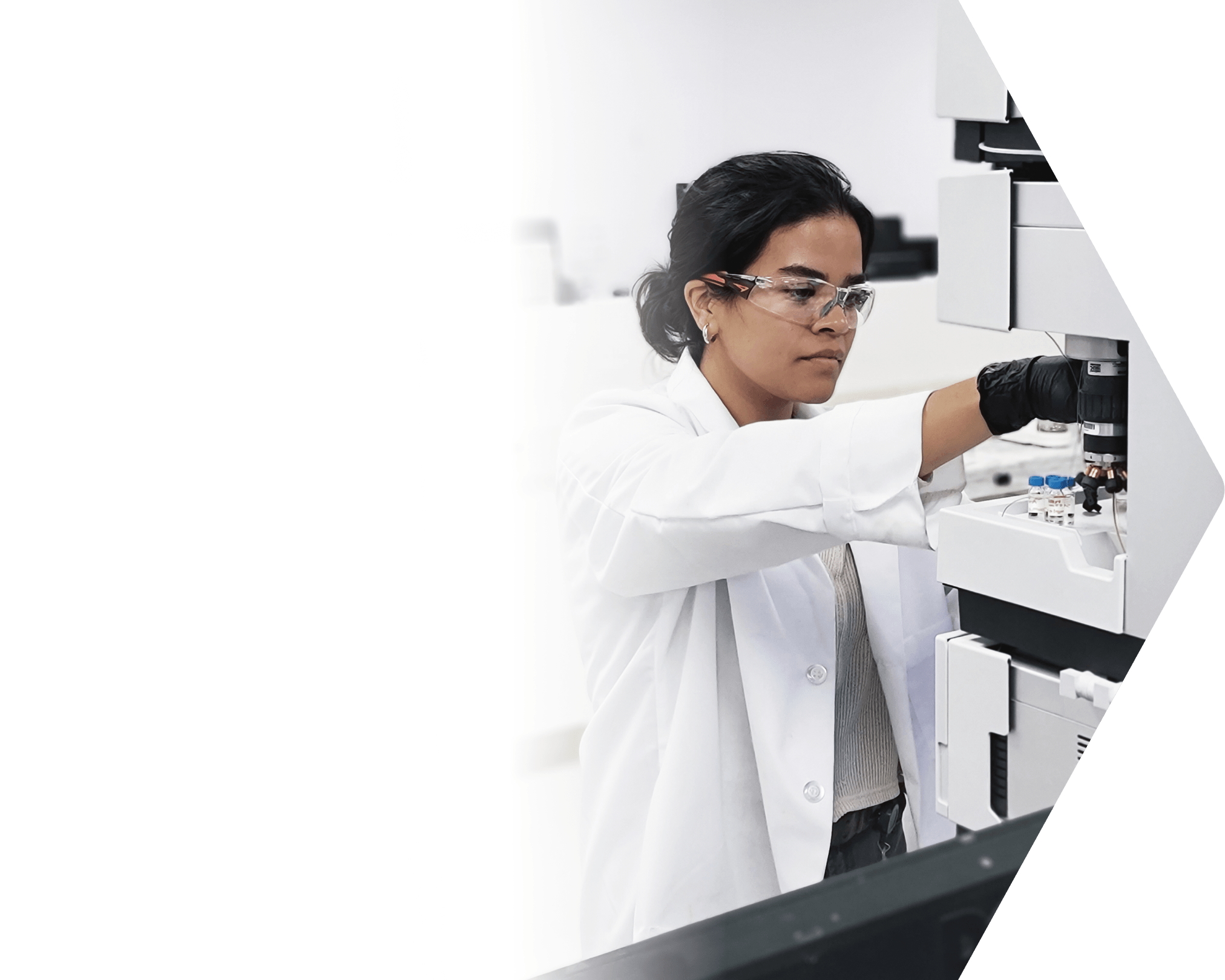 Scientist analyzing samples in a TriRx laboratory